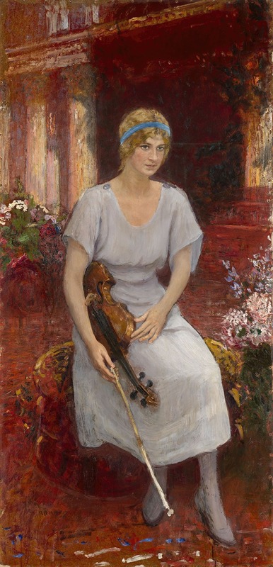 Ilya Efimovich Repin - Portrait of the Violinist Cecilia Hansen