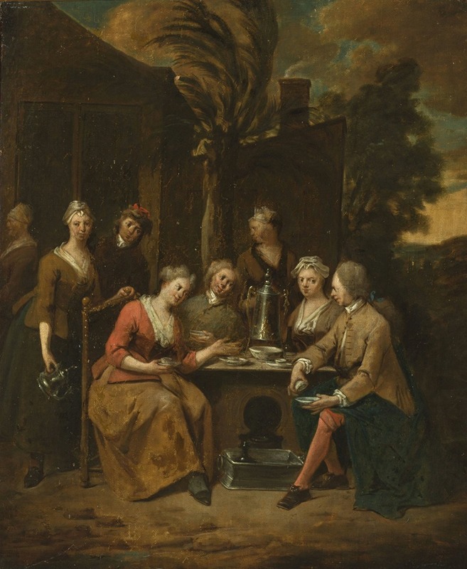 Jan Baptist Lambrechts - Company at the table