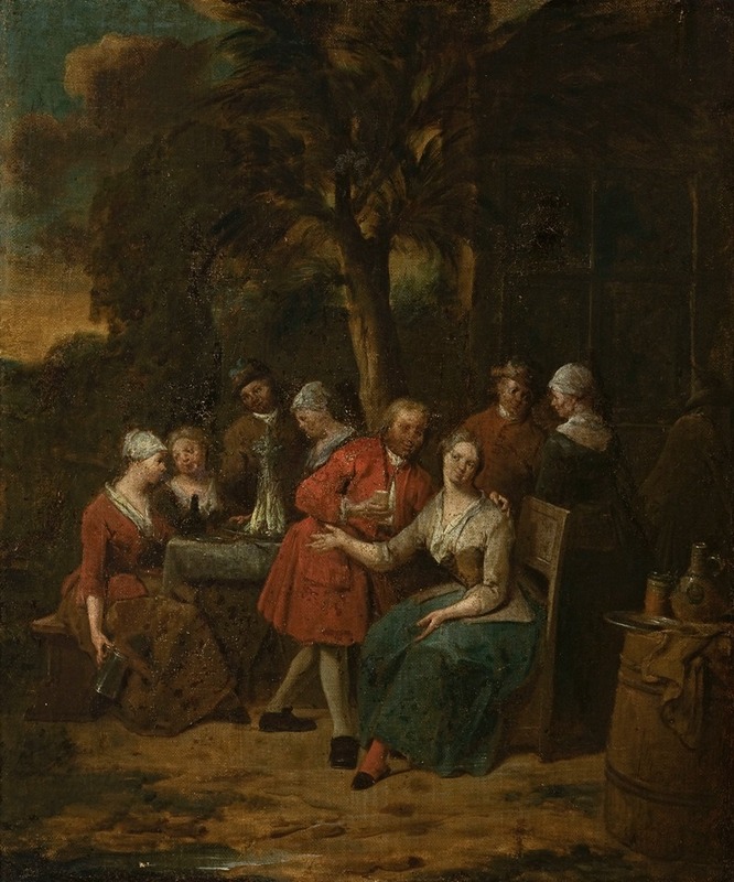 Jan Baptist Lambrechts - Scene in the garden