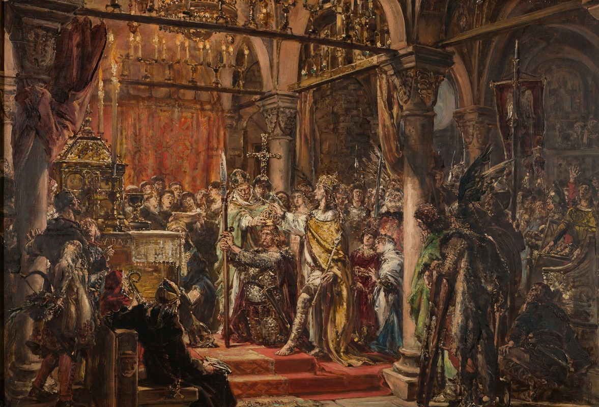 Jan Matejko - Coronation of the First King, 1001 AD, from the series “History of Civilization in Poland”