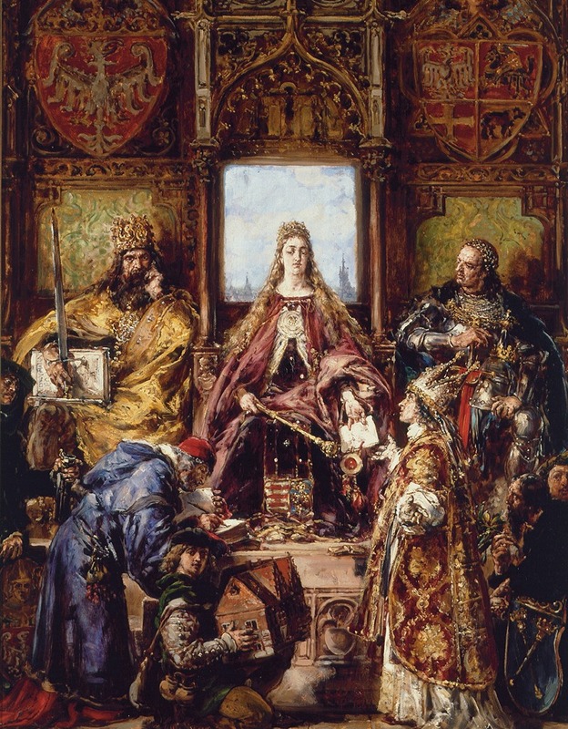 Jan Matejko - Founding of the Academy, 1361–1399–1400 AD, from the series “History of Civilization in Poland”