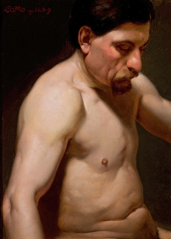 Jan Matejko - Male semi-nude