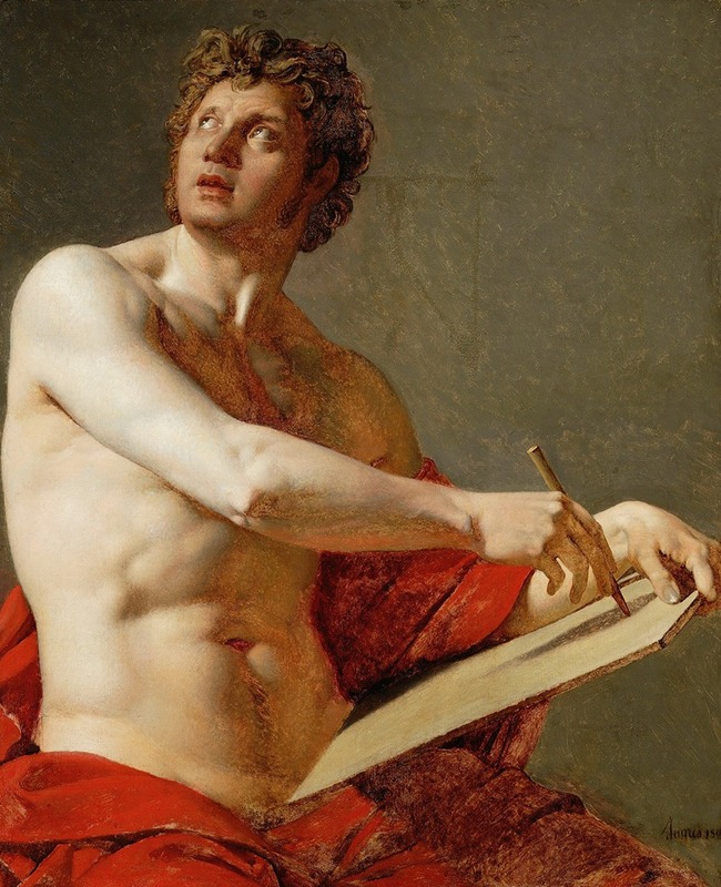Jean Auguste Dominique Ingres - Academic study of a nude man