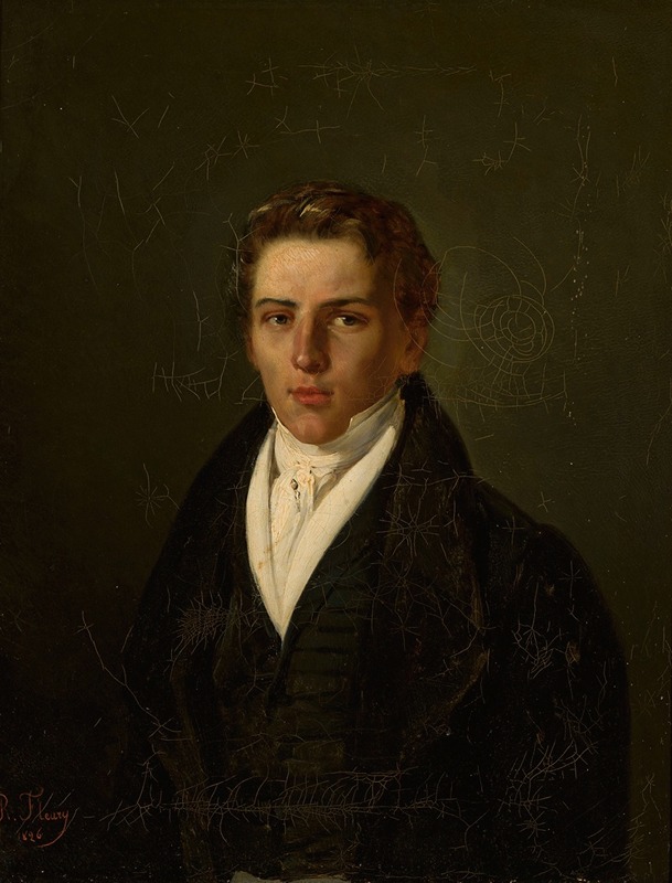 Joseph Nicolas Robert-Fleury - Portrait of a young man