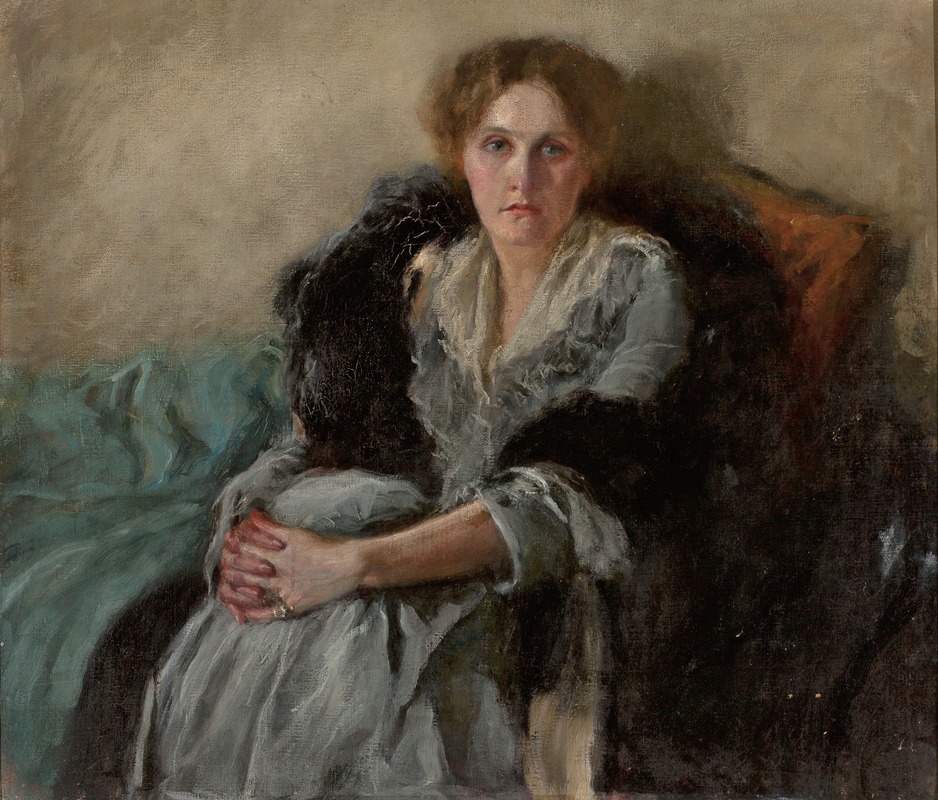 Józef Czajkowski - Portrait of the artist’s wife, Leta Czajkowska (ca.1875–1947)