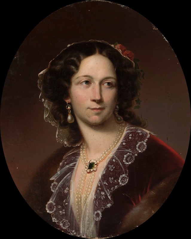 Karl von Blaas - Portrait of Aleksandra Potocka née Potocka (1818–1892)