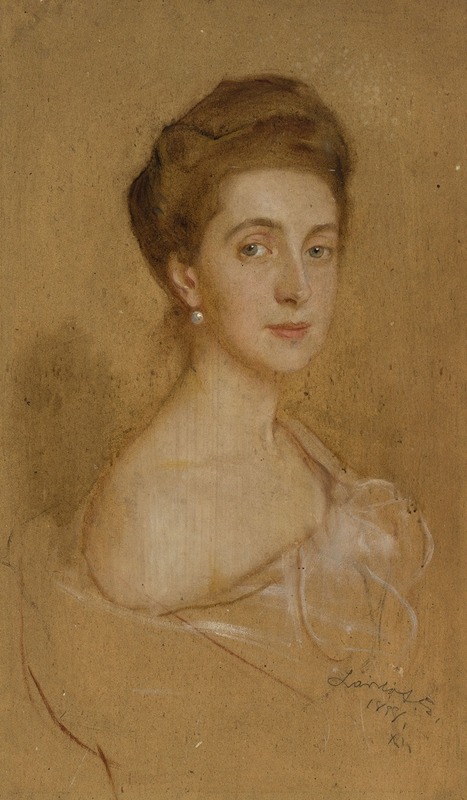 Philip Alexius de László - Portrait of a lady with a pearl