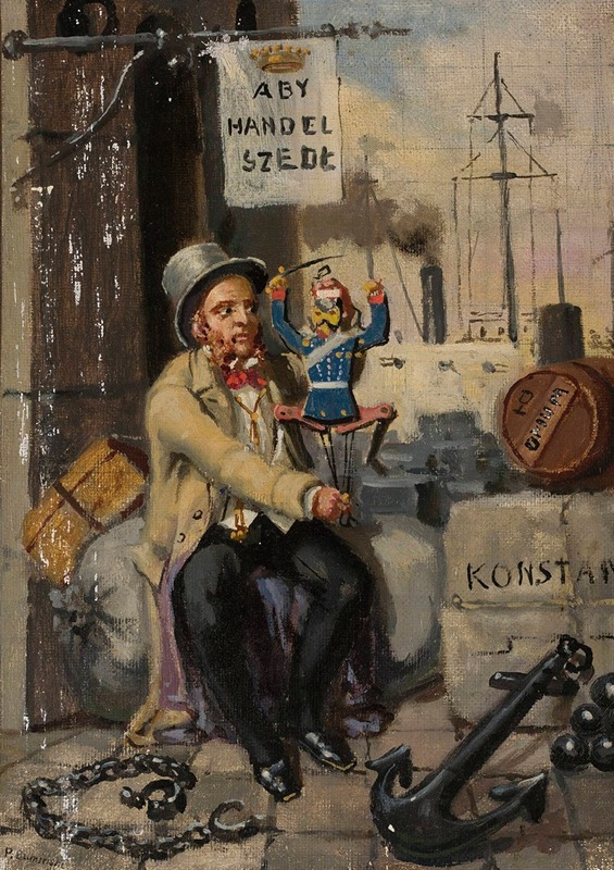 Polikarp Gumiński - Man with a puppet