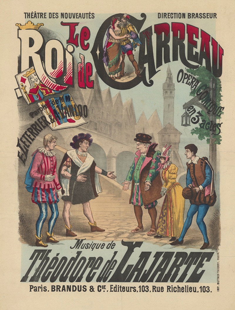 Antoine Barbizet - héâtre des Nouveautés. Le roi de carreau. Opéra comique en 3 actes