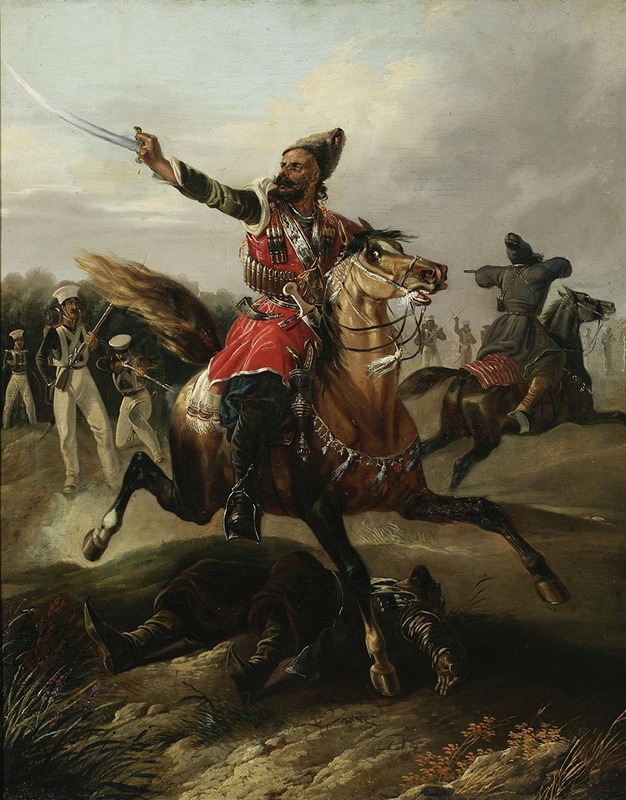 Tadeusz Brodowski - Circassian on horseback