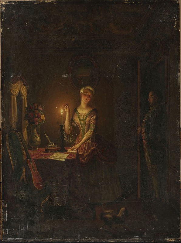 Willem Thans - Sealing a letter with wax