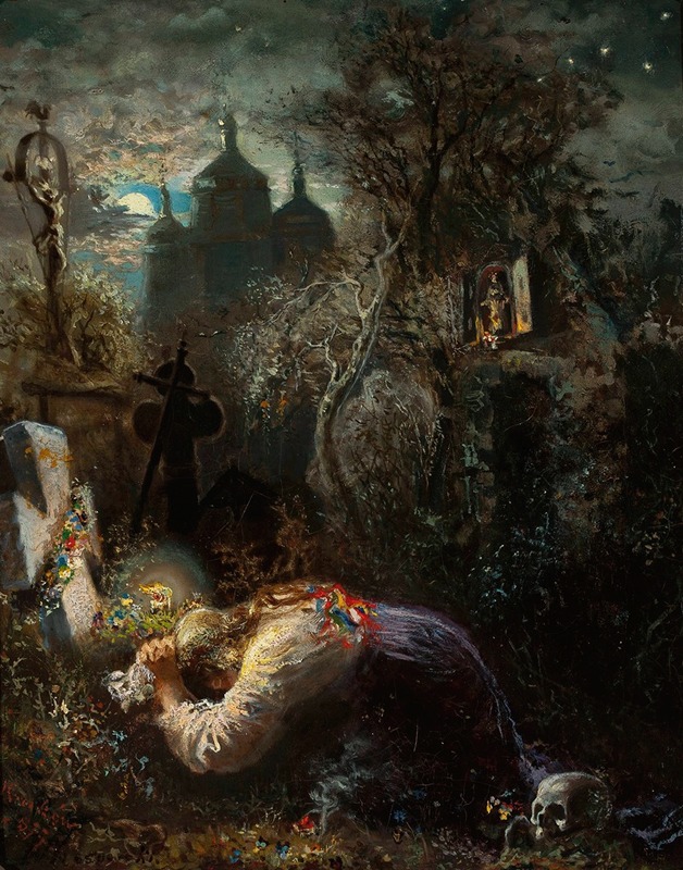 Władysław Rossowski - At the grave of an insurgent