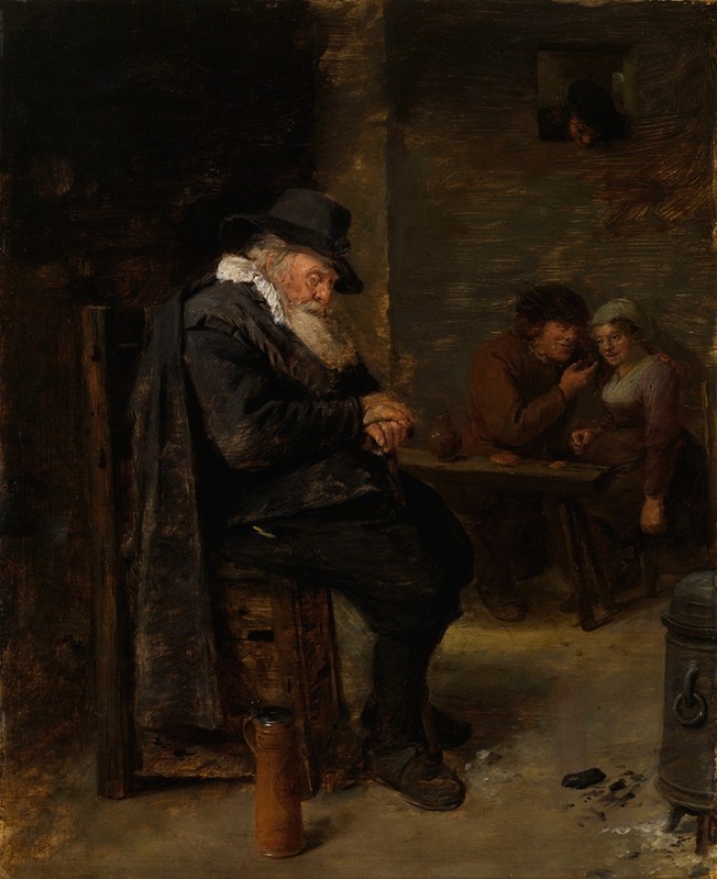 Adriaen Brouwer - An Old Man in a Tavern