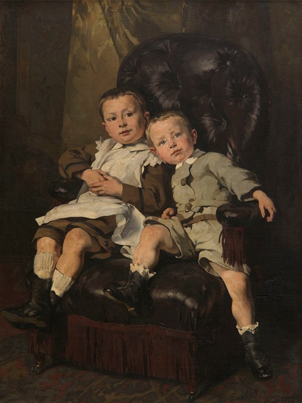 Alfred Cluysenaar - Paul and Edmond Roger, the Artist’s Stepchildren