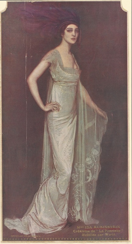 Antonio de La Gandara - Reproduction of a painting of Ida Rubinstein as ‘La Pisanelle’, no. 7