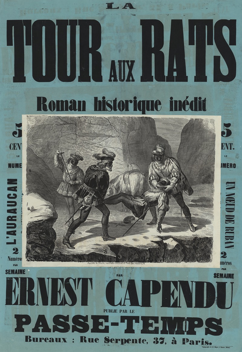 Auguste Belin - La Tour aux rats, roman historique inédit par Ernest Capendu