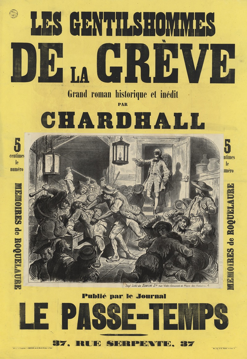 Auguste Belin - Les Gentilhommes de la grève, grand roman historique et inédit par Chardhall