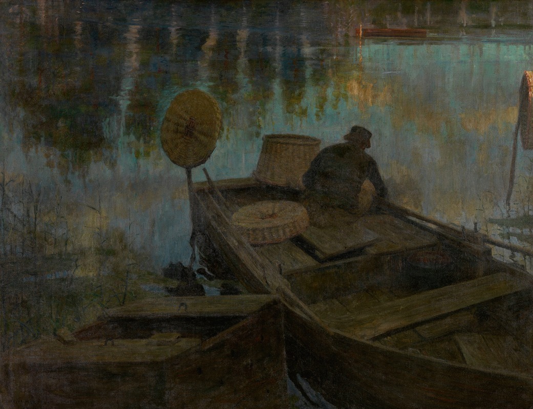 Charles Mertens - Fisherman in the Moonlight