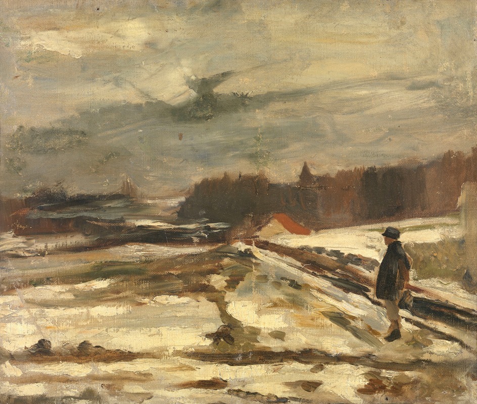 Constantin Meunier - Pupil in the Snow