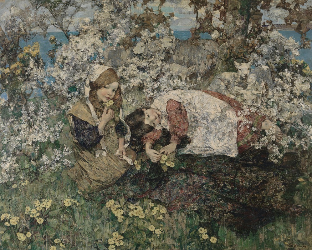 Edward Atkinson Hornel - Idyl in Spring