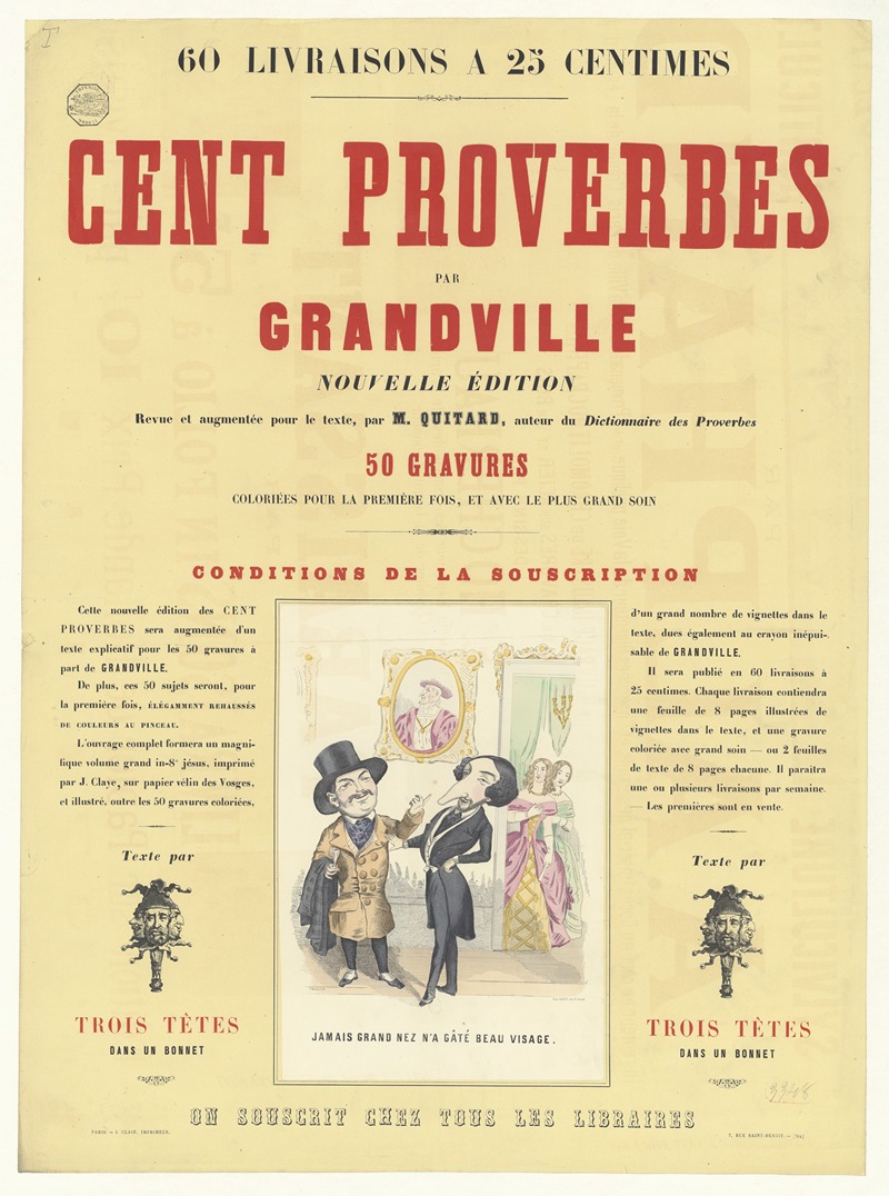 C. Faccio - Cent proverbes par Grandville