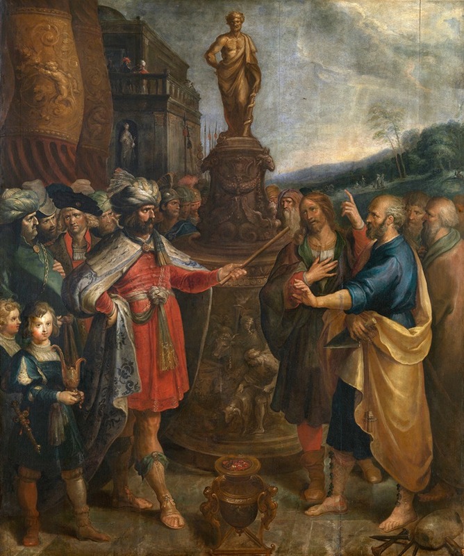 Frans Francken the Younger - The Emperor Diocletian shows the Statue of Asclepius