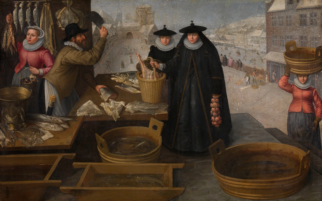 Frederik Van Valckenborch - Fish Market