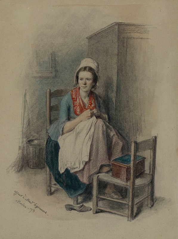 Jean-Baptiste Madou - Woman Sewing