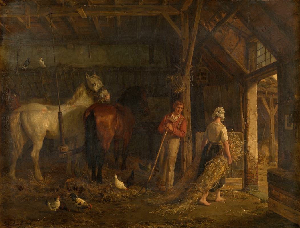 Jean-Louis van Kuyck - Stable Interior