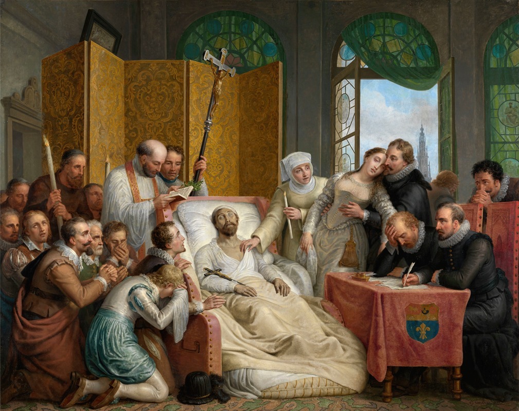 Mattheus Ignatius van Bree - The Death of Peter Paul Rubens