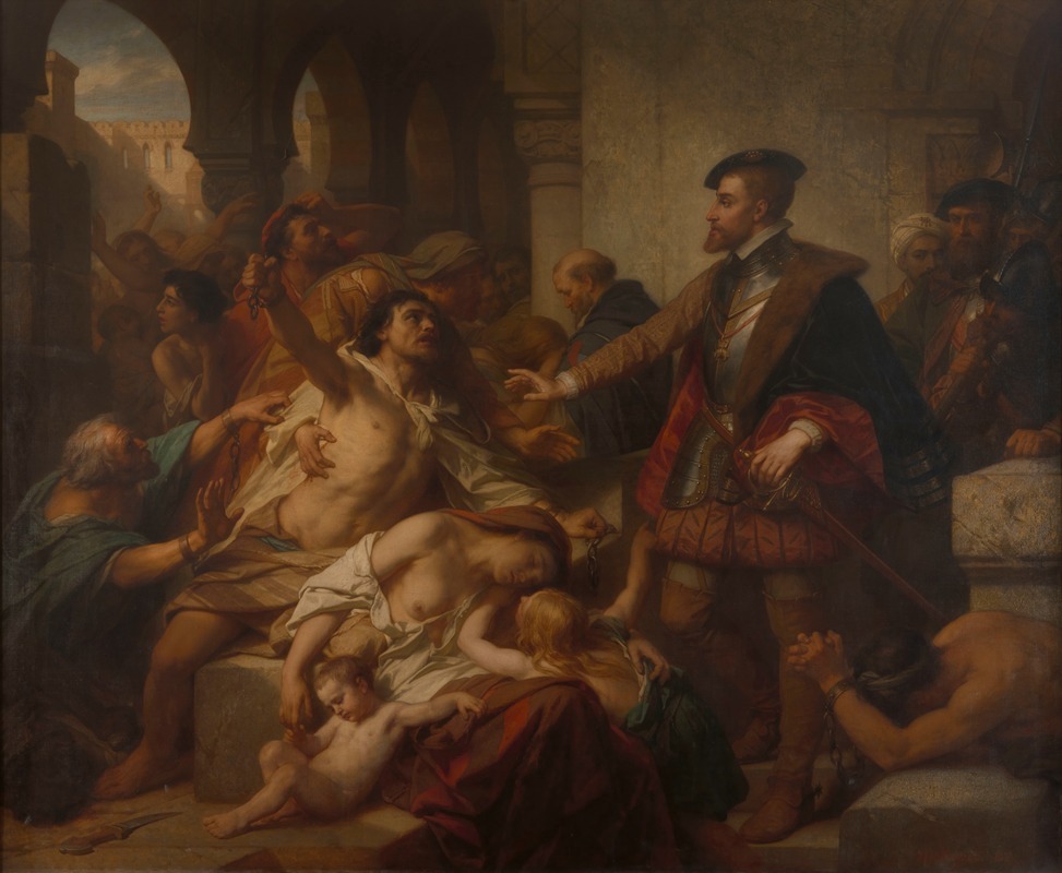 Nicaise De Keyser - Charles V Frees the Slaves in Tunis