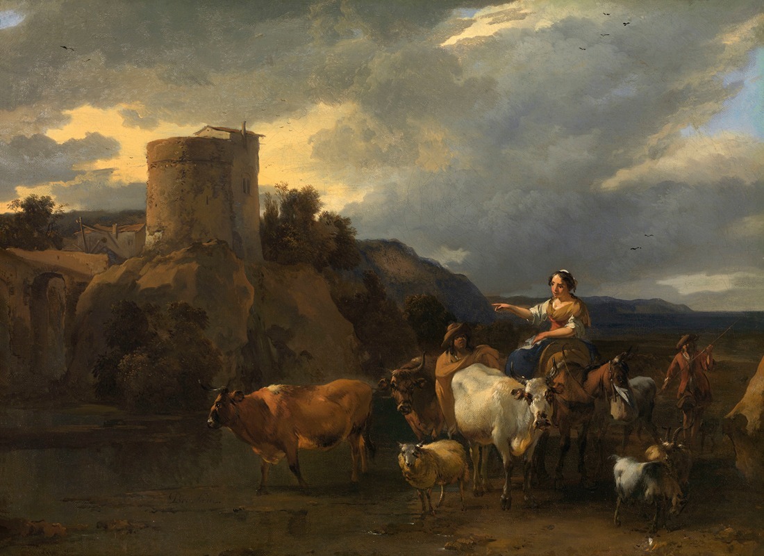 Nicolaes Pietersz. Berchem - Returning from the Meadow
