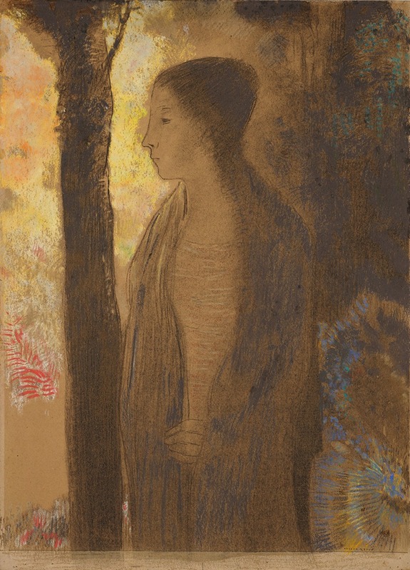Odilon Redon - Figure devant un arbre