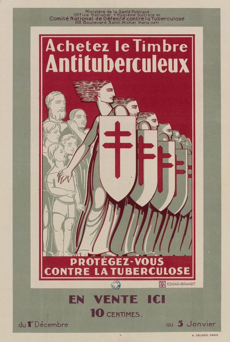 Edgar Brandt - 4e Campagne nationale du timbre antituberculeux