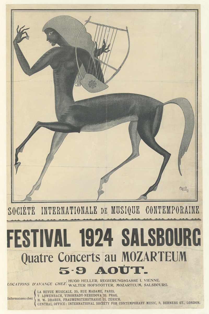 Edmund Dulac - Festival 1924 Salsbourg sic. Société internationale de musique contemporaine