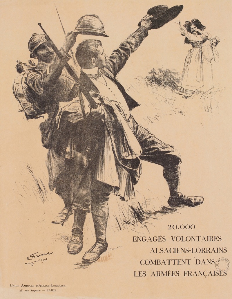 Émile Friant - 20.000 engagés volontaires Alsaciens-Lorrains combattent dans les armées françaises