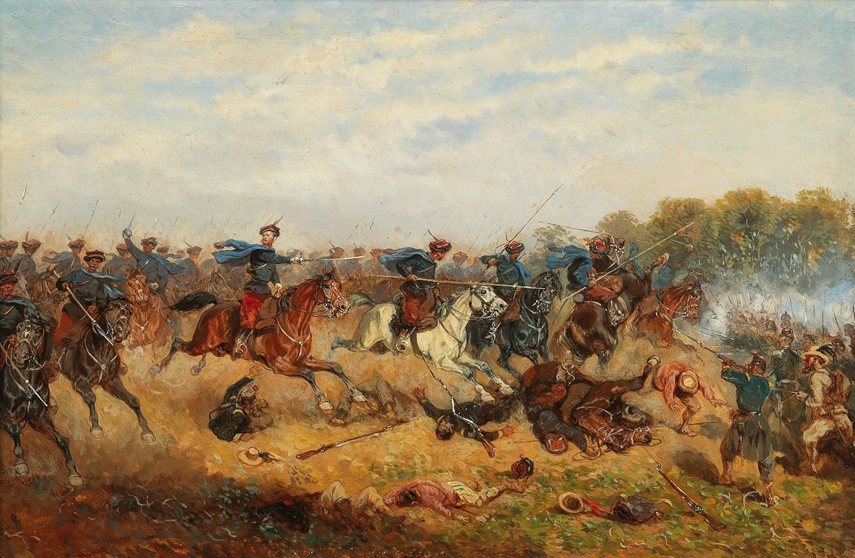 Alexander Von Bensa - The Charge of the ‘Trani’ Uhlans in the Battle of Custoza