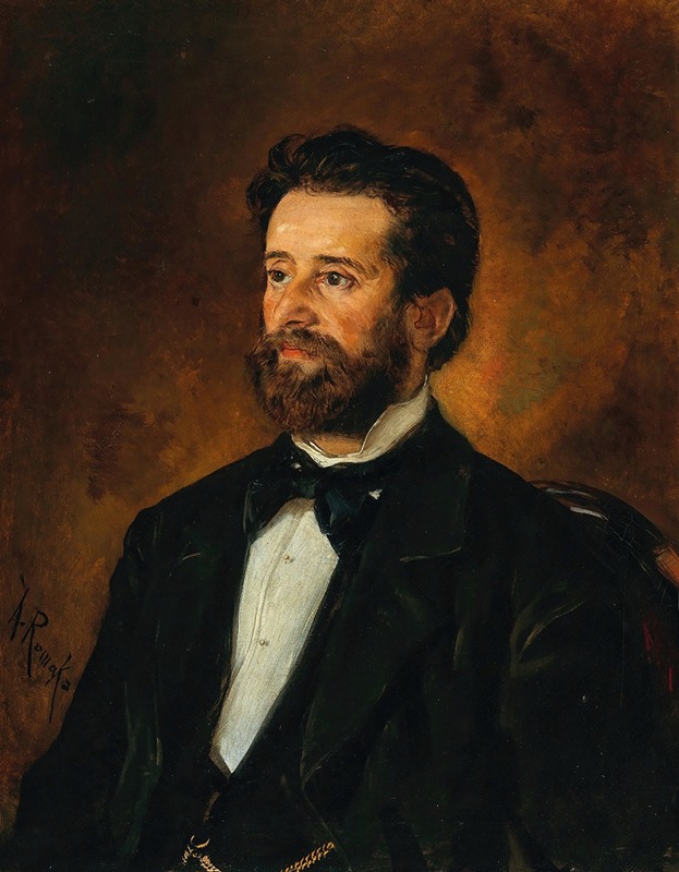 Anton Romako - Portrait of Architect Johann De Colle (1840-1889)