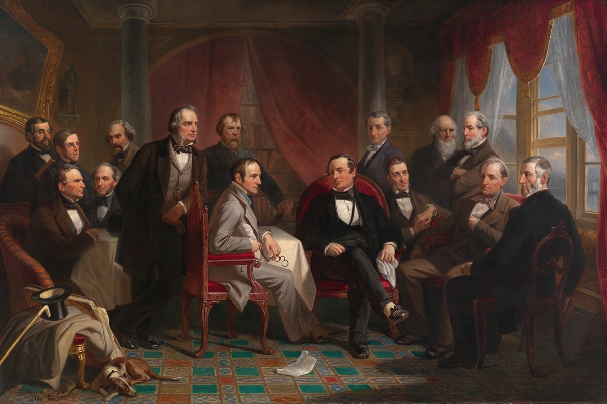 Christian Schussele - Washington Irving and his Literary Friends at Sunnyside