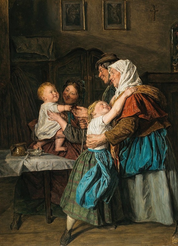 Ferdinand Georg Waldmüller - The Grandparents’ Visit