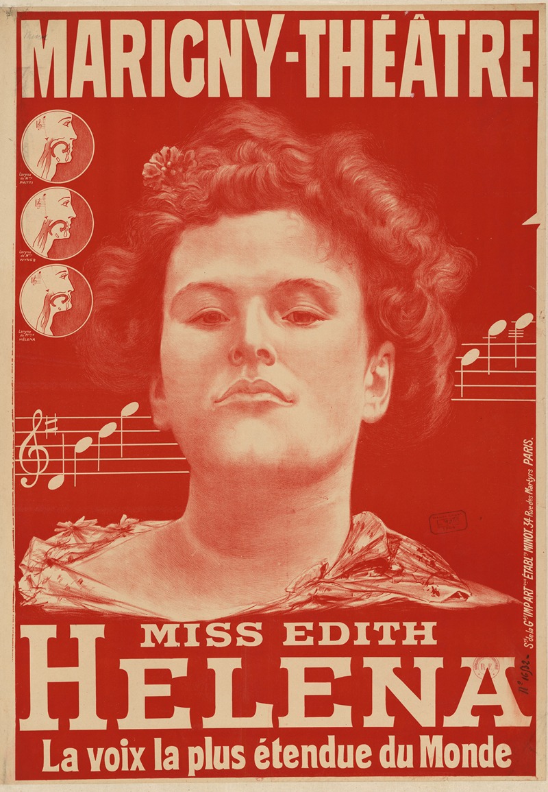 Etablissements Minot - Marigny-Théatre. Miss Edith Helena, la voix la plus étendue du monde