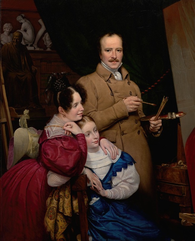 Paul Claude-Michel Carpentier - Self-Portrait with Family in the Artist’s Studio