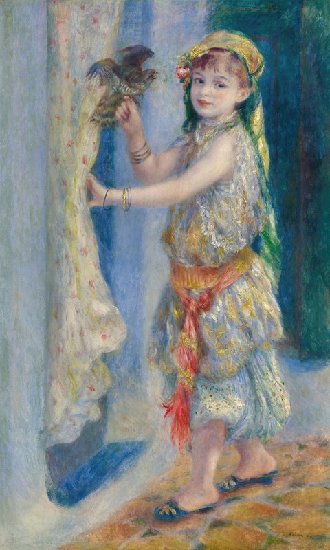 Pierre-Auguste Renoir - Child with a bird (Mademoiselle Fleury in Algerian costume)