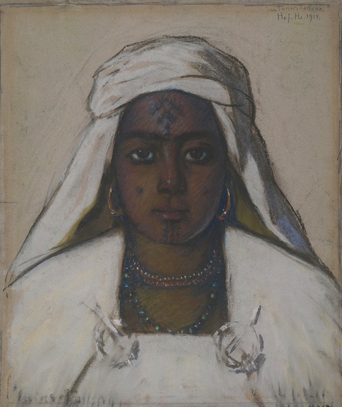 Ants Laikmaa - Tunisian girl (Bedouin Woman in White)