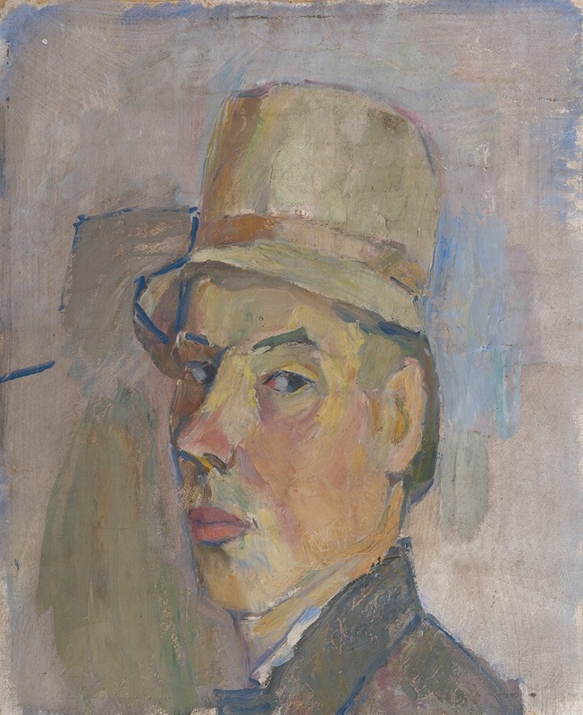 Karl Pärsimägi - Self-portrait with hat