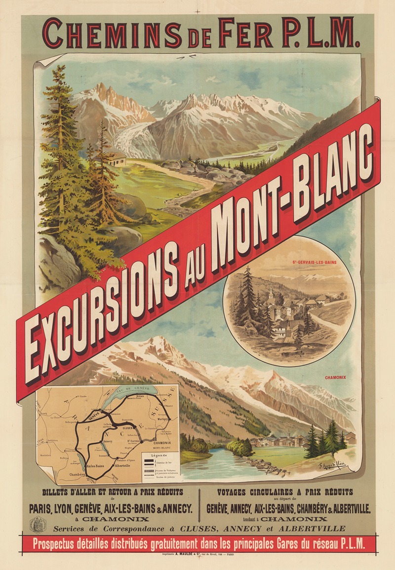 Frederic Hugo d’ Alési - Chemins de fer P.L.M. Excursions au Mont-Blanc