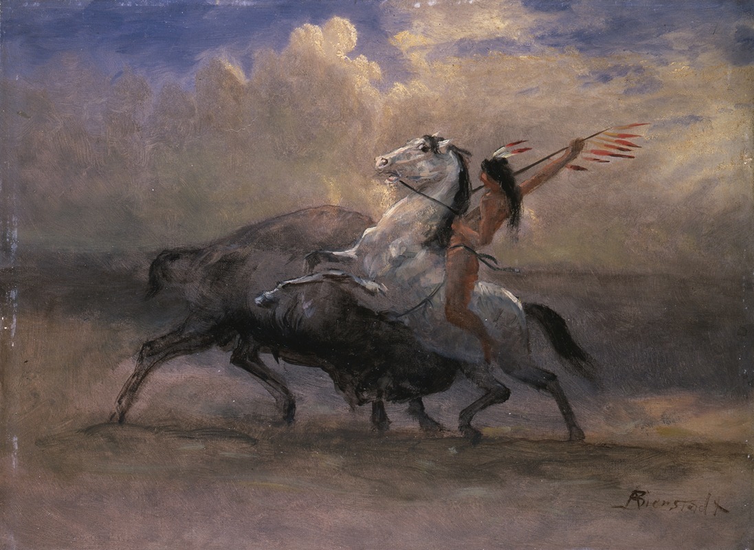 Albert Bierstadt - Sketch for ‘The Last of the Buffalo’