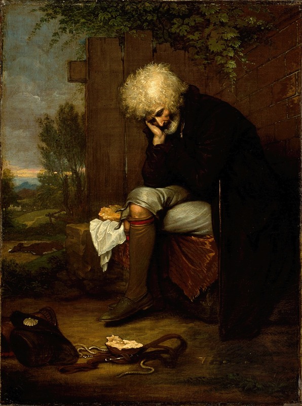 Benjamin West - The Pilgrim Mourning His Dead Ass
