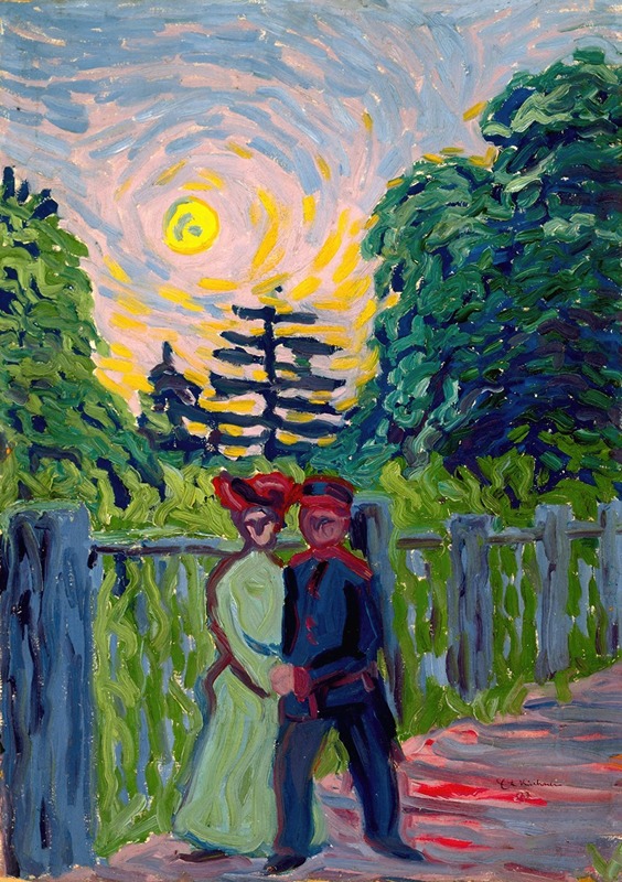 Ernst Ludwig Kirchner - Moonrise; Soldier and Maiden