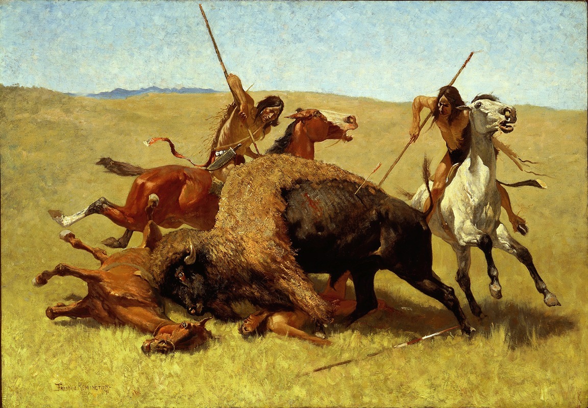 Frederic Remington - The Buffalo Hunt